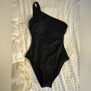 New black one shoulder swimsuit